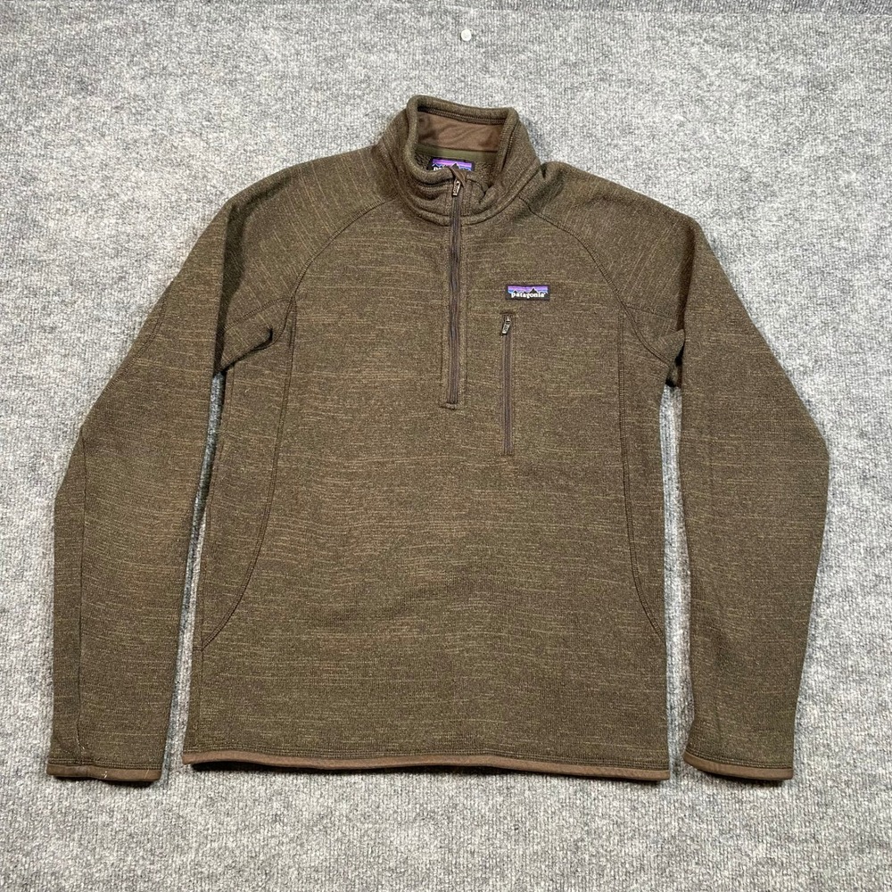 Patagonia Better Sweater 1/4 Zip Fleece Pullover Brown Mens Small 25522